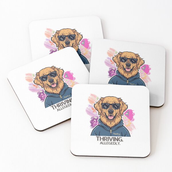 Item preview, Thriving. Allegedly. Golden Retriever. Retro 90s. designed and sold by Everything Golden Co..