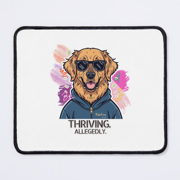 Item preview, Thriving. Allegedly. Golden Retriever. Retro 90s. designed and sold by Everything Golden Co..
