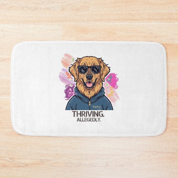 Item preview, Thriving. Allegedly. Golden Retriever. Retro 90s. designed and sold by Everything Golden Co..