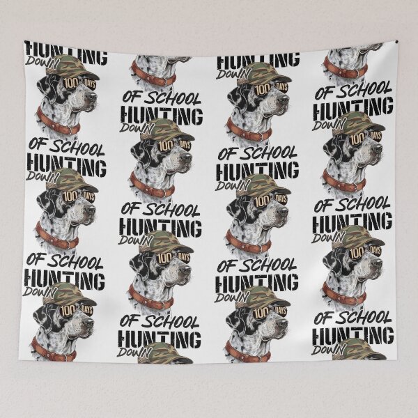 Item preview, Dog Wearing Camo Hat Hunting Down 100 Days of School designed and sold by jakaun.