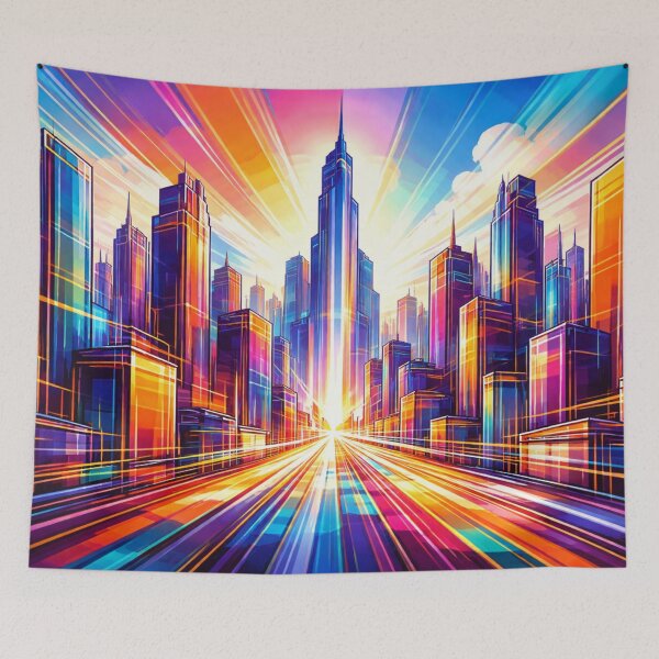 Item preview, Neon Skyline Sunrise designed and sold by Sigtrix.