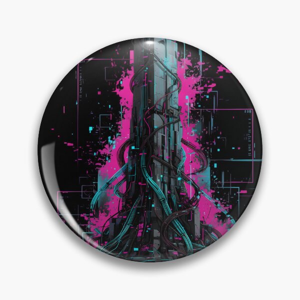 Item preview, Data Spire – Protocol Corruption Cyberpunk Tower designed and sold by Ekracreatives.