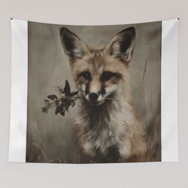 Item preview, Fox Holding a Flower in its mouth designed and sold by lautir.