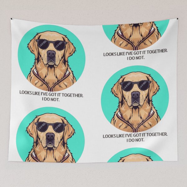 Item preview, Looks Like I’ve Got It Together. I do not. Golden Retriever. Retro 90s. designed and sold by Everything Golden Co..