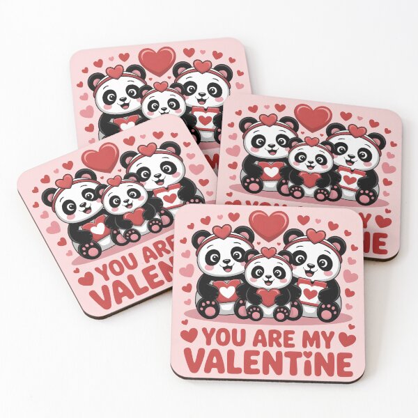 Item preview, Cute Valentine Pandas – You Are My Valentine Text designed and sold by Nimkaew.