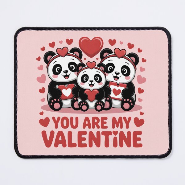Item preview, Cute Valentine Pandas – You Are My Valentine Text designed and sold by Nimkaew.