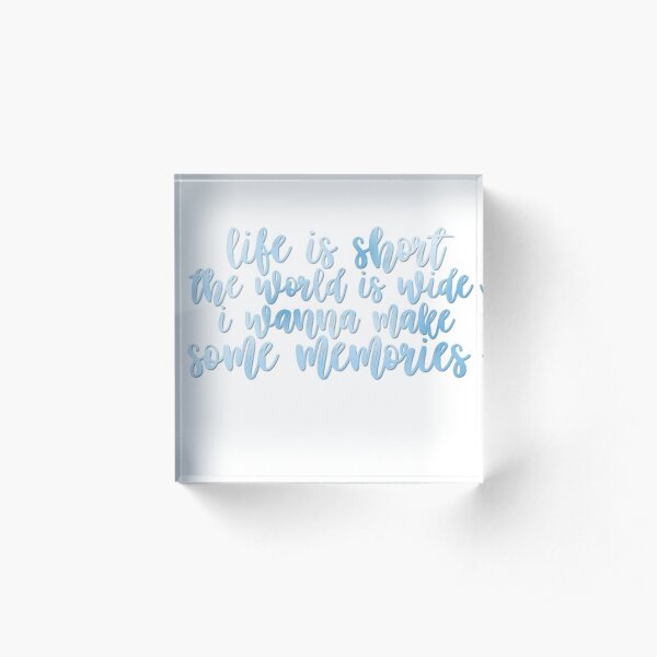 the world is wide. Acrylic Block