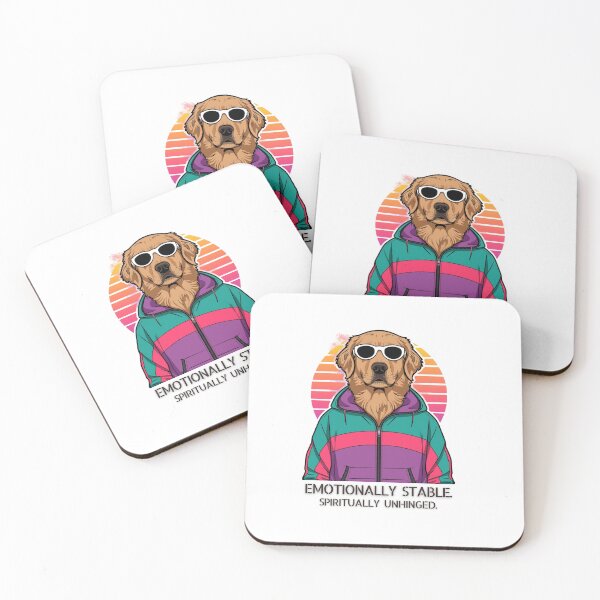 Item preview, Emotionally  Stable. Spiritually Unhinged. Golden Retriever. Retro 90s. designed and sold by Everything Golden Co..