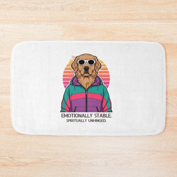 Item preview, Emotionally  Stable. Spiritually Unhinged. Golden Retriever. Retro 90s. designed and sold by Everything Golden Co..
