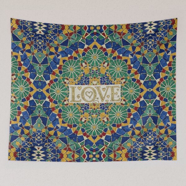 Item preview, Moroccan Zellige Geometric Pattern LOVE Art designed and sold by designwiss.