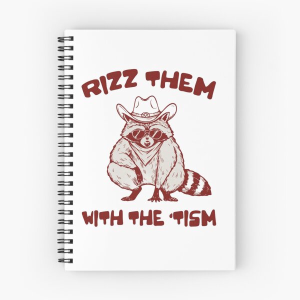 Item preview, Rizz Em With The Tism Raccoon - Funny Autism Awareness Meme designed and sold by JossDesign15.
