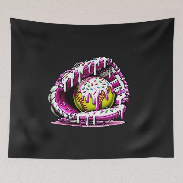Item preview, Softball Drip Ice Cream Sprinkles Softball Glove  designed and sold by ArleneRowe.