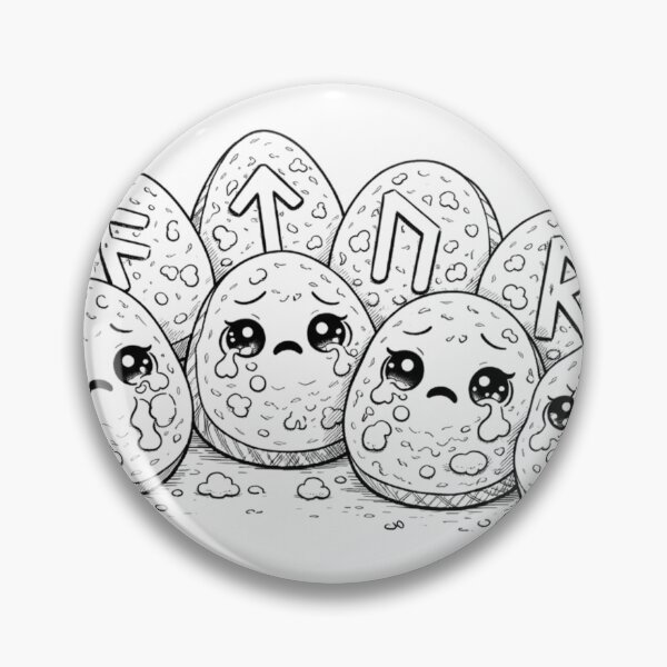 Item preview,  Crying Runes – Sad Kawaii Witchy Symbols (Funny Occult Mood) designed and sold by ComedyInkFactor.