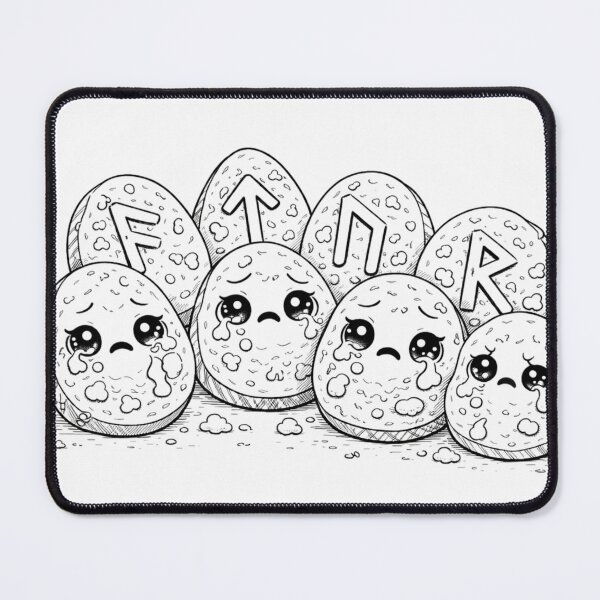 Item preview,  Crying Runes – Sad Kawaii Witchy Symbols (Funny Occult Mood) designed and sold by ComedyInkFactor.