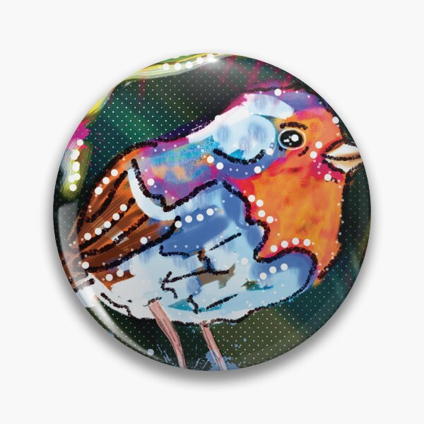 Item preview, Abstract illustration of colorful bird among floral theme designed and sold by Dilyana Rumenova - Shantabella.