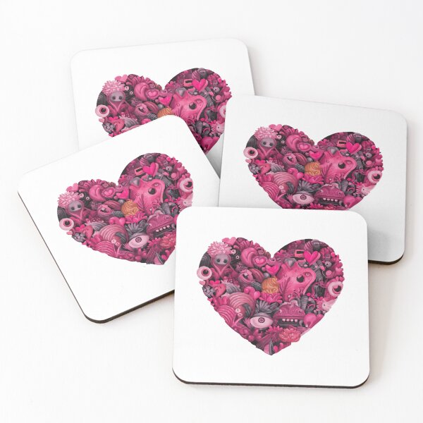 Item preview, Gothic Pink Valentine Day Heart Gift Romantic Art designed and sold by PluffyPanda.