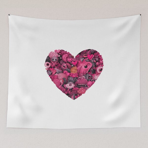 Item preview, Gothic Pink Valentine Day Heart Gift Romantic Art designed and sold by PluffyPanda.