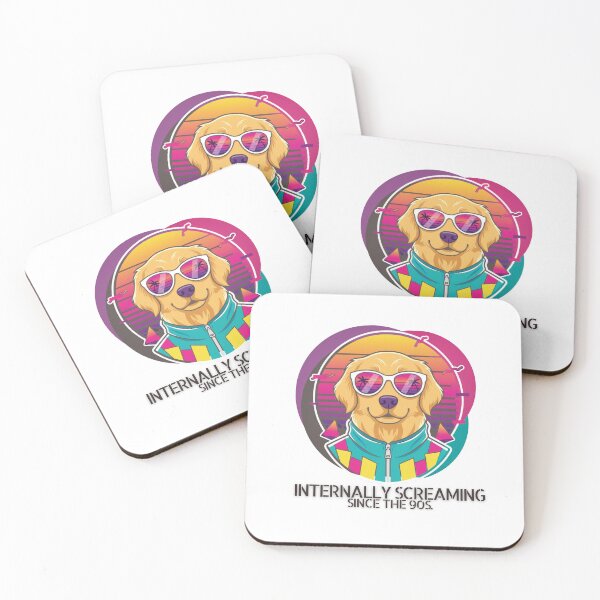 Item preview, Internally screaming since the 90s. Golden Retriever. Retro 90s. designed and sold by Everything Golden Co..