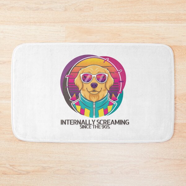 Item preview, Internally screaming since the 90s. Golden Retriever. Retro 90s. designed and sold by Everything Golden Co..
