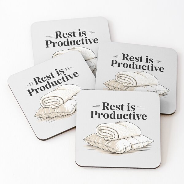 Item preview, Rest Is Productive Motivational Quote Cozy Pillow and Blanket Art designed and sold by SplashTastic.