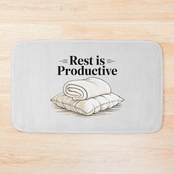 Item preview, Rest Is Productive Motivational Quote Cozy Pillow and Blanket Art designed and sold by SplashTastic.