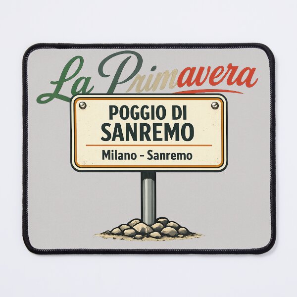 Item preview, Poggio di San Remo – La Primavera Retro Street Sign (Milano–San Remo) designed and sold by malero-design.