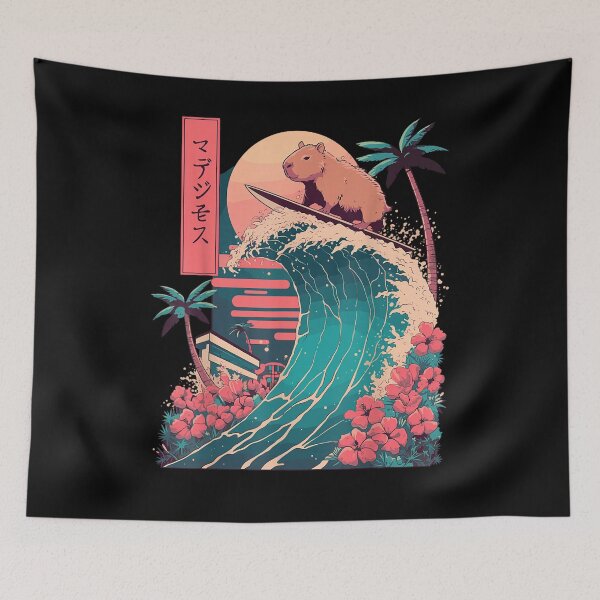Item preview, Japanese Capybara Surfing Wave Great Wave Japan Art for Men Women Kids , Capybara Gift Lover  designed and sold by DZIRI NAJAT.