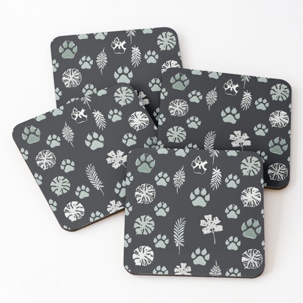 Item preview, Botanical Paw Print Pattern designed and sold by PawJoyParents.