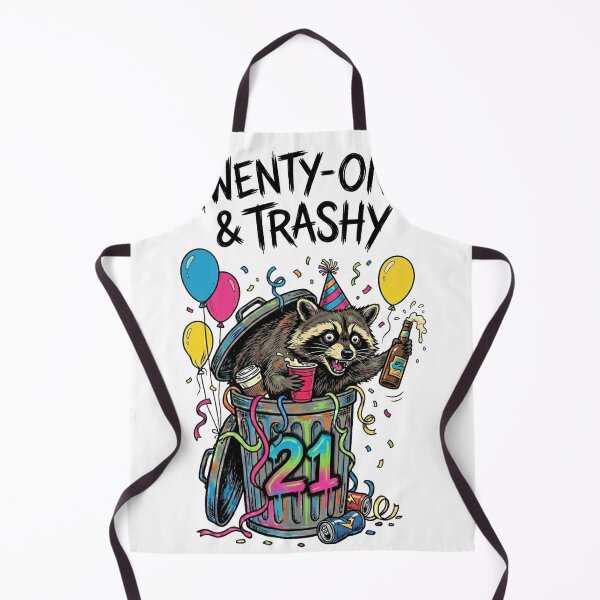 Item preview, Twenty-One & Trashy - Finally Legal Funny Raccoon 21st Birthday designed and sold by Chejen Charity.