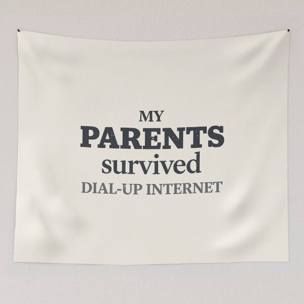 Item preview, My Parents Survived Dial-Up Internet Vintage Typography designed and sold by PROPera-design.