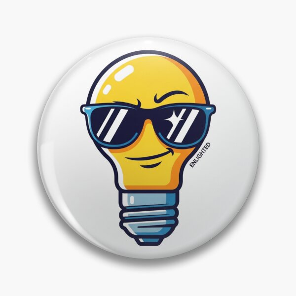 Item preview, Confident Light Bulb Mascot with Sunglasses Anime Idea Art designed and sold by INNER WINNER YOU.