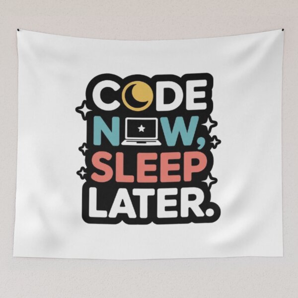 Item preview, Code Now Sleep Later Quote designed and sold by SnickerStation.