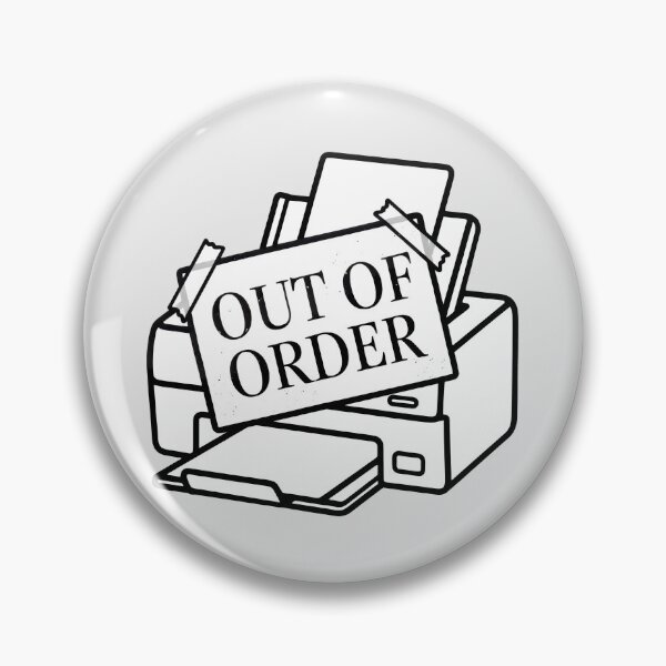 Item preview, Out of Order Funny Broken Printer Office Humor Minimalist Art designed and sold by SplashTastic.