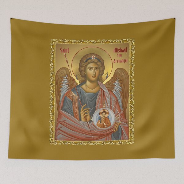 Item preview, framed icon Saint Archangel Michael ,Saint Michael the Archangel designed and sold by orthodox-icon.