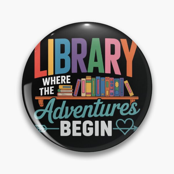 Item preview, Library Books Where Adventure Begins - Librarian Reader designed and sold by PowAcademy.