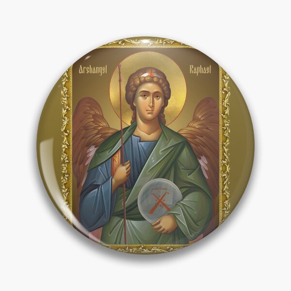 Item preview, framed icon Saint Archangel  Raphael orthodox icon designed and sold by orthodox-icon.