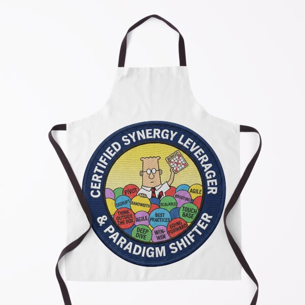 Item preview, Funny Scott Adams Style Corporate Buzzword Bingo Patch designed and sold by AURA Vibes.