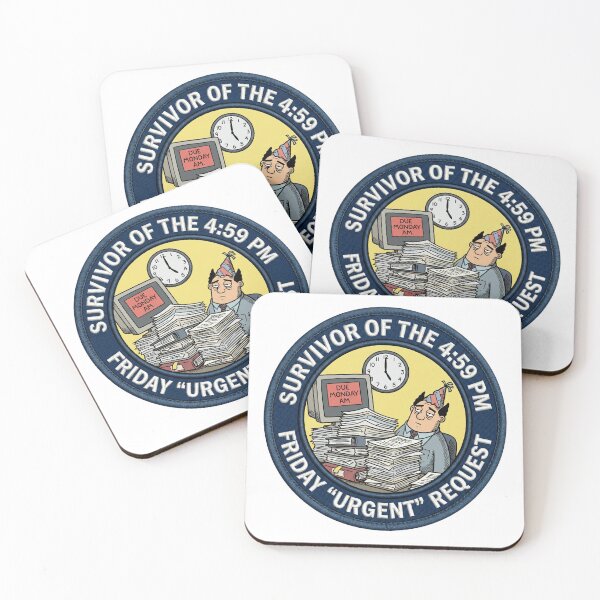 Item preview, Scott Adams Style Friday Deadline Survivor Office Badge designed and sold by AURA Vibes.