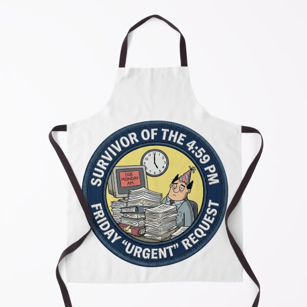 Item preview, Scott Adams Style Friday Deadline Survivor Office Badge designed and sold by AURA Vibes.