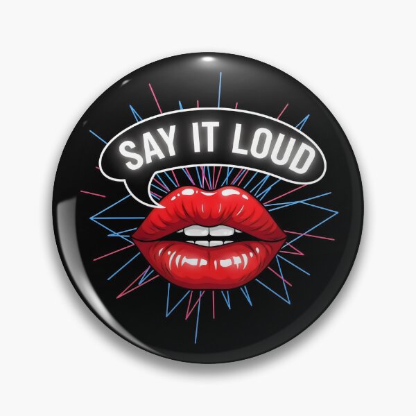 Item preview, Pop Art Red Lips Art – Say It Loud, Bold Graphic Comic Book Style Speech Bubble designed and sold by Luminari Creations.