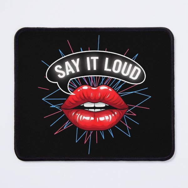 Item preview, Pop Art Red Lips Art – Say It Loud, Bold Graphic Comic Book Style Speech Bubble designed and sold by Luminari Creations.