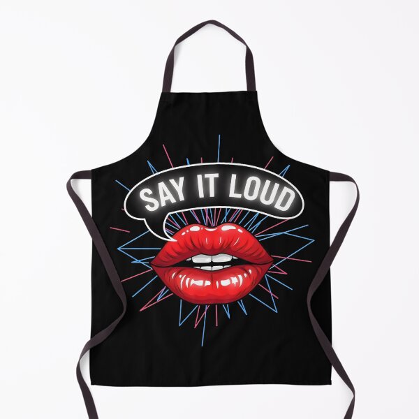 Item preview, Pop Art Red Lips Art – Say It Loud, Bold Graphic Comic Book Style Speech Bubble designed and sold by Luminari Creations.
