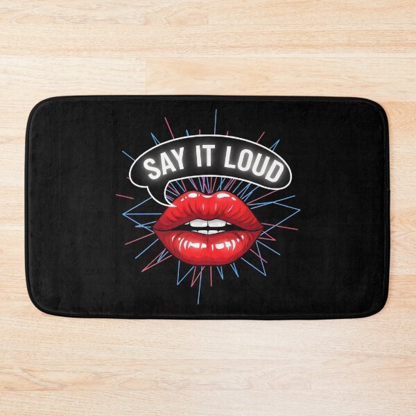 Item preview, Pop Art Red Lips Art – Say It Loud, Bold Graphic Comic Book Style Speech Bubble designed and sold by Luminari Creations.