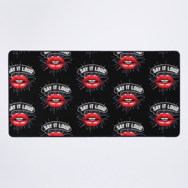 Item preview, Pop Art Red Lips Art – Say It Loud, Bold Graphic Comic Book Style Speech Bubble designed and sold by Luminari Creations.