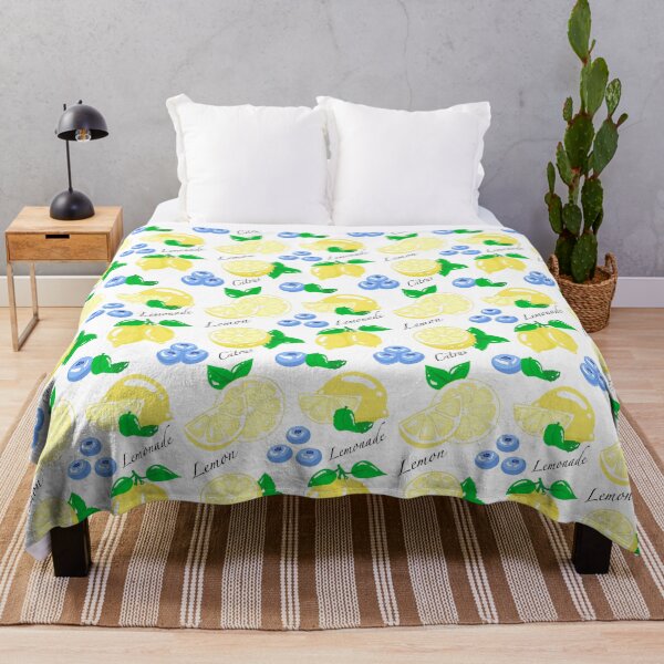 Item preview, Fresh Lemon & Blueberry Summer Harvest Pattern designed and sold by dreamseller88.