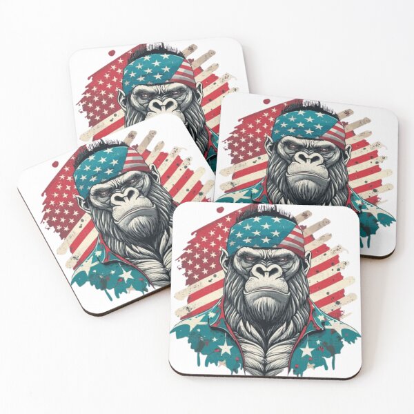 Item preview, Patriotic American Gorilla with Bandana Graphic designed and sold by Bulk store .