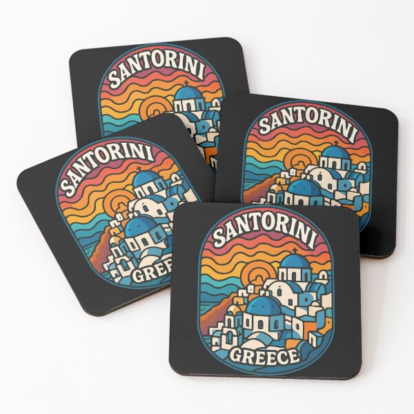 Item preview, Santorini Greece Trippy Art Travel designed and sold by TomFrontierArt.