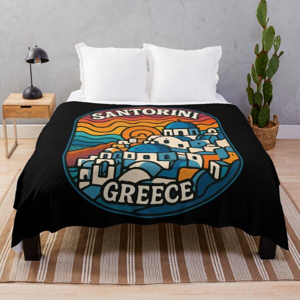 Item preview, Santorini Greece Trippy Art Travel designed and sold by TomFrontierArt.