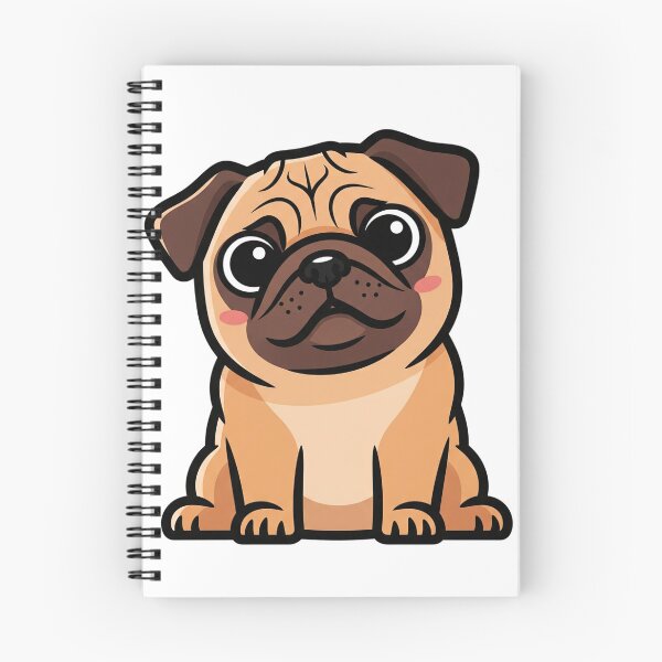 Item preview, Cute Pug Cartoon Illustration designed and sold by i1ovedogs.