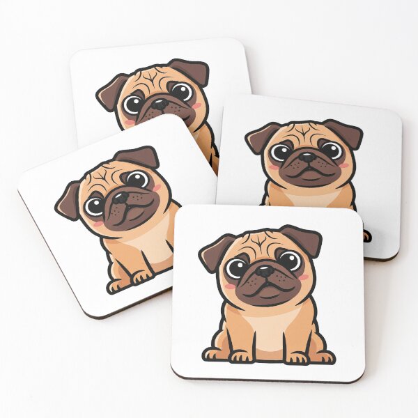 Item preview, Cute Pug Cartoon Illustration designed and sold by i1ovedogs.